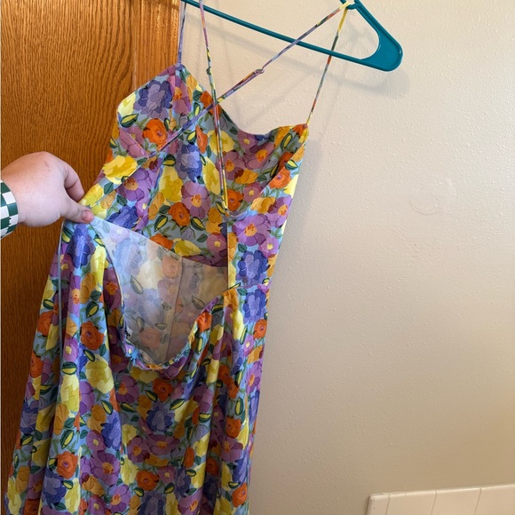 NWT Zara bold floral dress with open back (xxl) - Picture 5 of 9